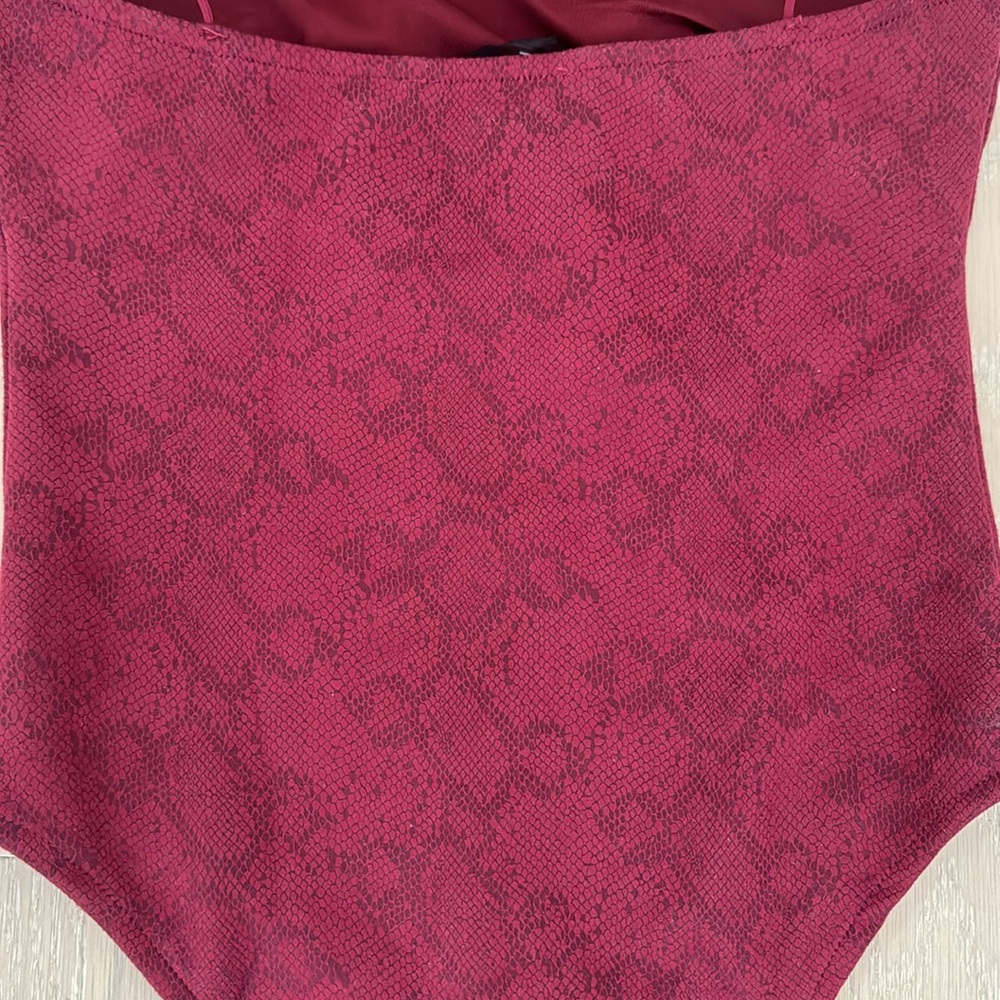 Pink Python Print Bodysuit - image 3